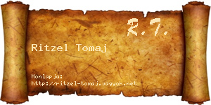 Ritzel Tomaj névjegykártya